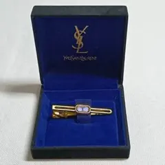 イヴサンローラン ネクタイピン ゴールド ネイビー