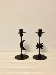 アイアン　キャンドルスタンド　2本セット