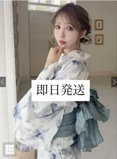 GRL グレイル 浴衣 2Way水彩花柄浴衣セット[fy027] ショート丈 新品未使用‼️】GRL 3点セット2Way水彩花柄浴衣セット[fy027] - メルカリ