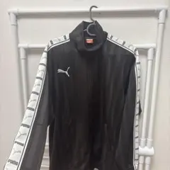 PUMA ストライプジャージ S-M ダークブラウン