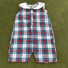 バースデイ　cottoli チェック柄ロンパース 95サイズ