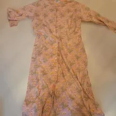 LIBERTY 花柄ロングシャツワンピース Mサイズ