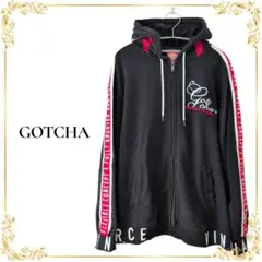 GOTCHA　ジップアップパーカー　サイドライン　ロゴ　サーフ　セットアップ可のサムネイル