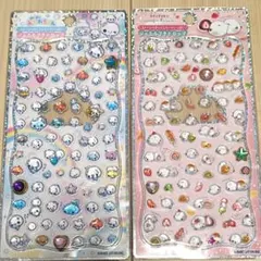 正規品　ジュエルプチドロップ　大福シマエナガ　ストーンつき　あわわちゃん2枚セッ