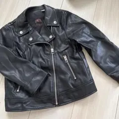 ZARA フェイクレザー ライダースジャケット 110cmのサムネイル