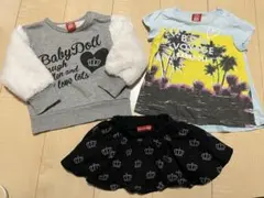 BABY DOLL トップス・スカート・Tシャツセット(格90㎝)