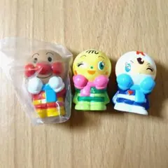 アンパンマン　指人形　ゆび人形　ソフビ　冬　ロールパンナ　メロンパンナ