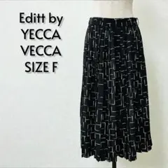 YECCA VECCA イェッカヴェッカ 幾何学柄プリーツスカート F【427】のサムネイル