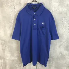 LANDS'END（M）半袖ポロシャツ /ブルー/青/コットンのサムネイル