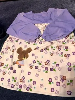 保育士エプロン　くまのがっこう　スモック