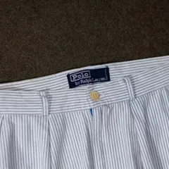 90s ラルフローレン ツータック　ストライプパンツ　W30 L32
