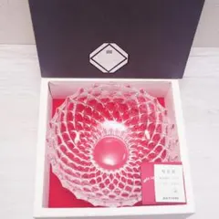 【未使用】HOYA クリスタルボウル 大　サラダボウル クリスタル 昭和レトロのサムネイル