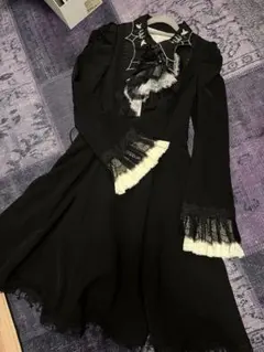 ゴスロリ 懐古lolita ワンピース ヘッドドレス セット ホワイト - メルカリ