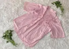 ★美品★ ブラウス　花柄　ピンク　FREE フリーサイズ　綿100% 半袖