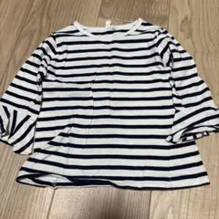 Samansa Mos2 Lagom 裾フレアボーダーカットソー120