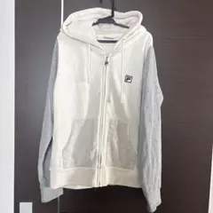 FILA ジップアップパーカー ホワイト グレーのサムネイル