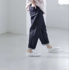 【美品】Soi-e / ソワ / コットンリネンデニムパンツ　北欧暮らしの道具店