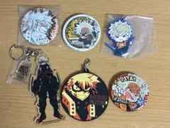 僕のヒーローアカデミア 爆豪勝己 缶バッジ キーホルダー 6点 まとめ売り
