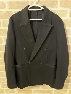 黒 テーラードジャケット ダブルブレスト