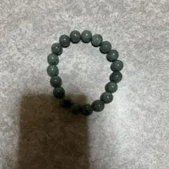 翡翠ビーズブレスレット 緑色 約18個