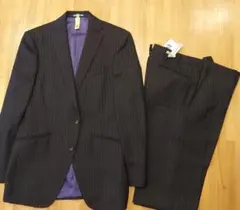 PERSON'S FOR MEN スーツ セットアップ ブラック ストライプ