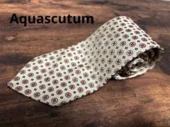 アクアスキュータム　シルクネクタイ　水玉　カジュアル　日本製　ヴィンテージ