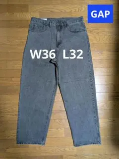 GAPスーパーバギーデニム BAGGY FIT W36 L32　グレー