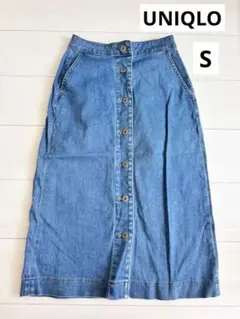 UNIQLO フロントオープン　デニムスカート　ユニクロ　スカート　デニム　美品