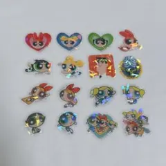 オーロラホログラムクリアシール　フレークシール　パワパフ　2種16枚　おすそ分け