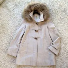 【美品カシミヤ✨️組曲】 チャイニーズ ラクーン ダッフルコート ファー