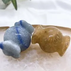 【天然石】タイガーアイ/トロレアイトのキャンデーのカービング♥