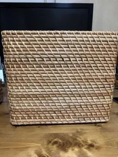 無印良品 重なるラタン長方形バスケット・特大 中古