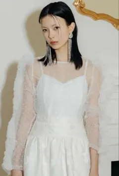 Fur Fringe Waffle crayme セットアップ - メルカリ