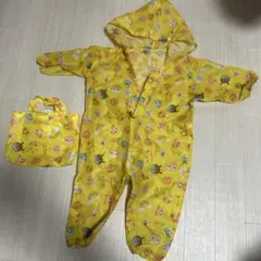 日曜日限定　アンパンマン　ベビーレインコート 動物柄 イエロー 95cm以下用