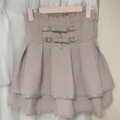 LIZLISA 2連リボンベルトスカパン ピンク