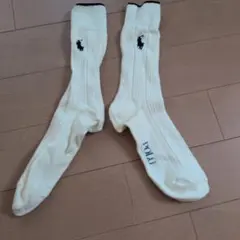 Polo イエロー ストライプソックス