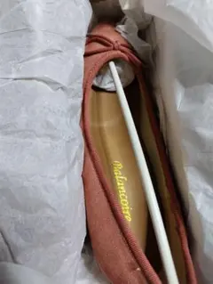 パンプス スエード コーラルピンク