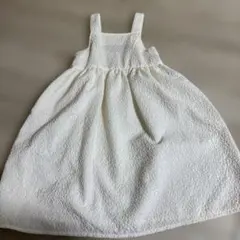 ワンピース　重ね着　春服　オシャレ　130 キッズ　白　フリル　女の子