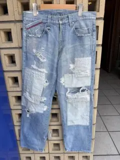 WHIZ LIMITED ダメージ加工 パッチワーク デニムパンツのサムネイル