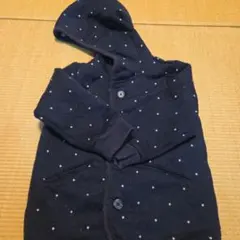 ネイビー 星柄 フード付き アウター