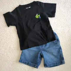 スプラトゥーンTシャツとデニムショートパンツセット 120cm