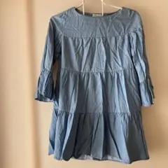 ZARA WOMAN デニムブルー フレア袖チュニック