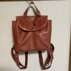 fes ブラウン レザーリュック