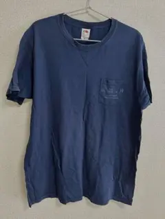 ah.h 長谷川昭雄　ネイビー コットン Tシャツ XLサイズ ポケット付き