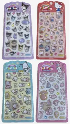 【正規品】クロミ　キティ　ポチャッコ　マイメロ ボンボンドロップシール4枚セット