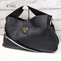 ATAO アタオ elvy エルヴィ 2way ショルダーバッグ ネイビー シボのサムネイル