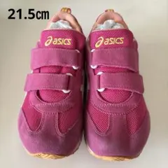 asicsアシックス　ピンク ベルクロ スニーカー　21.5㎝