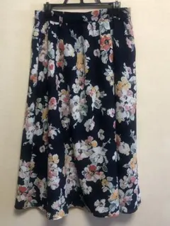 プロポーションボディドレッシング　フラワープリントフレアスカート