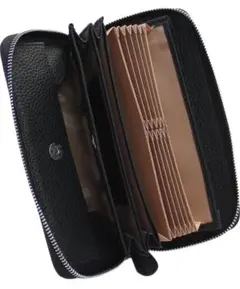 新品 SCIENCER 本革長財布 黒 メンズ レディース 26ポケット