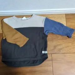 BREEZEマルチカラー ワッフル生地 ロンＴ80